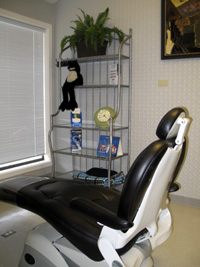 Photo of a dentist chair